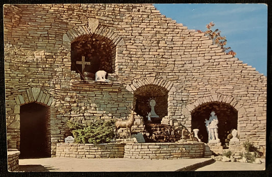 Our Lady of the Woods Shrine in Mio, Michigan - Vintage Christian Postcard