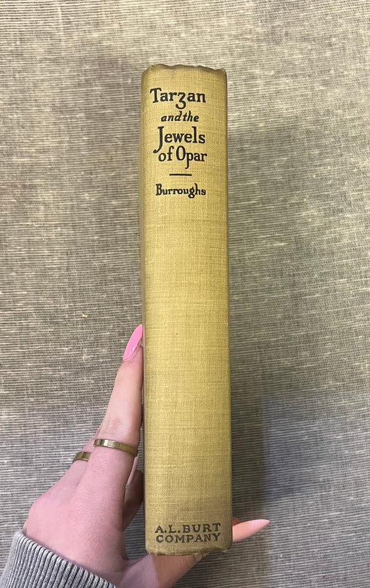 Tarzan and the Jewels of Opar,  Edgar Rice Burroughs - Hardcover Book published April 1918 by A.L. Burt Company, New York 3rd Tarzan Book
