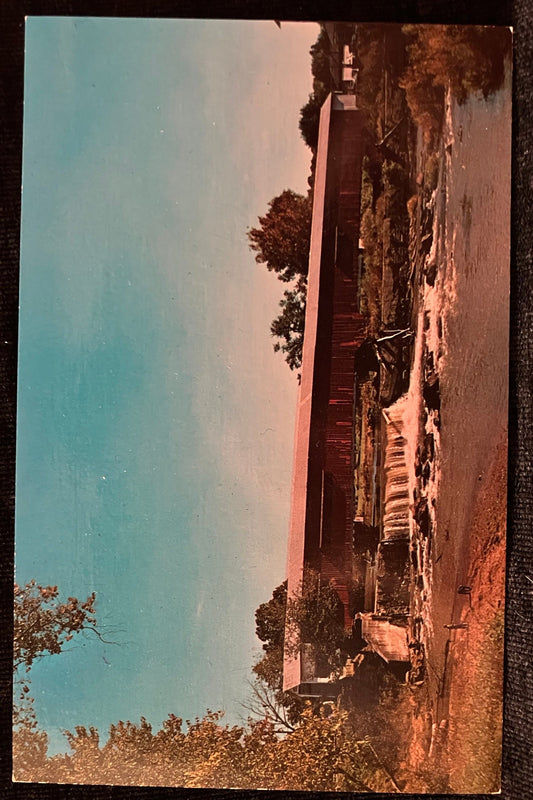 Bridgeton Bridge over Big Raccoon Creek in Parke County, Indiana - Photo: John V. Pontiere Jr. - Vintage Coverd Bridge Postcar