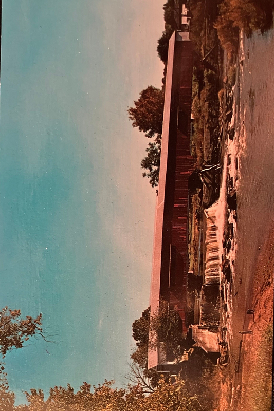 Bridgeton Bridge over Big Raccoon Creek in Parke County, Indiana - Photo: John V. Pontiere Jr. - Vintage Coverd Bridge Postcar
