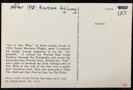 Florida East Coat Railway - Key West Extension - View of Long Key Viaduct - Photo: South Florida Rai