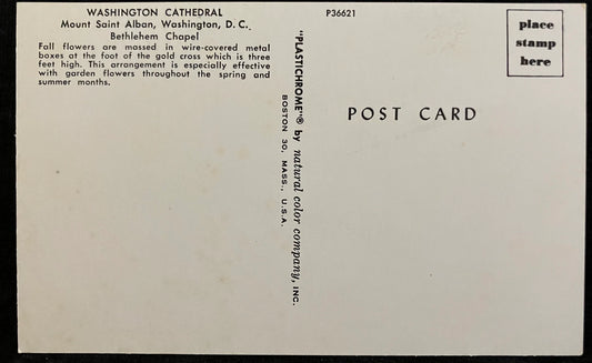 Bethlehem Chapel at Mount Saint Alban, Washington D. C. - Vintage Church Postcard