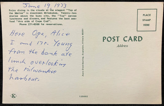 Top of the Marine - Milwaukee, Wisconsin - Vintage Postcard