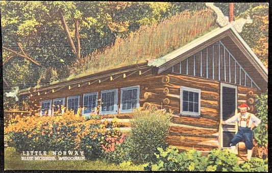 Little Norway Blue Mounds, Wisconsin - Photo: Diemer - Vintage Postcard