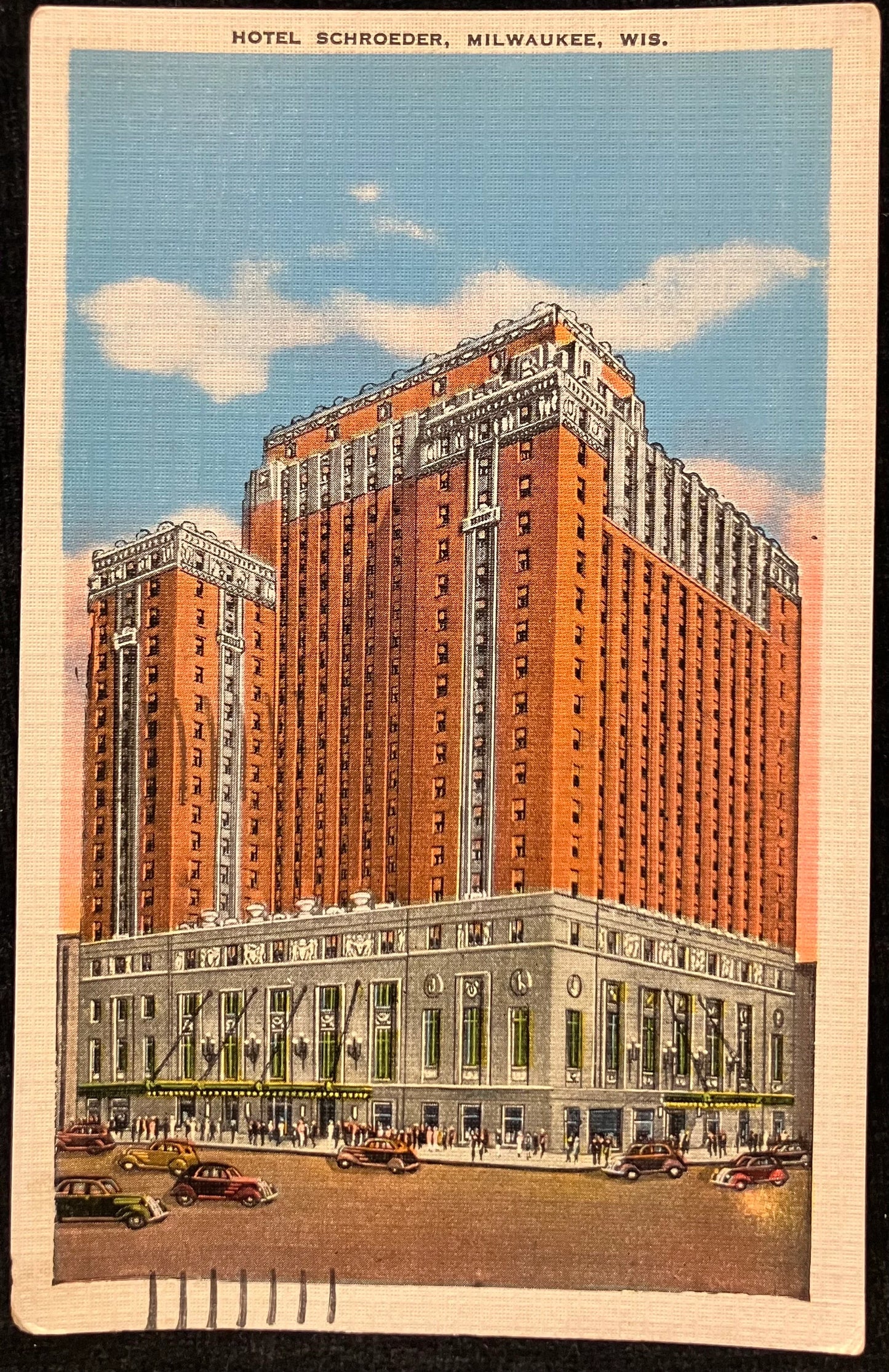 Hotel Schroeder, Milwaukee, Wisconsin - Vintage Hotel Postcard
