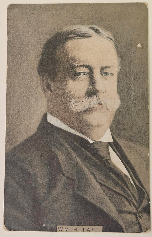 William H. Taft - President March 4. 1909 to March 4, 1913 - Sepia tone hand Colored Photo Postcard - President Wm H. Taft