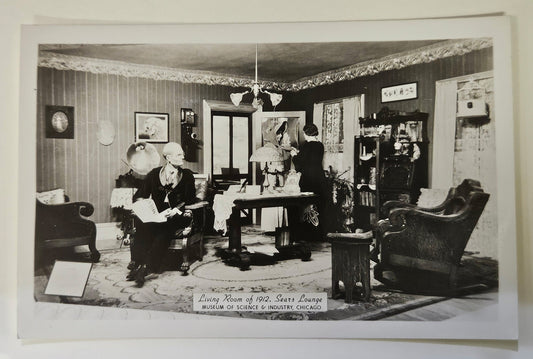 RPPC - 1912 Photo Living Room - Sears Lounge - Museum of Science and Industry  - Grogan Photo Co. - 1920s RPPC