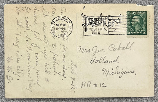 RPPC - Horticultural Hall - Tower of Jewels 1915 Pananma-Pacific World Exposition- San Francisco, Ca