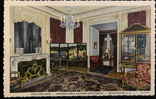 Treasure Room - International Eastern Temple - Washington D.C., Maryland -  Vintage Postcard