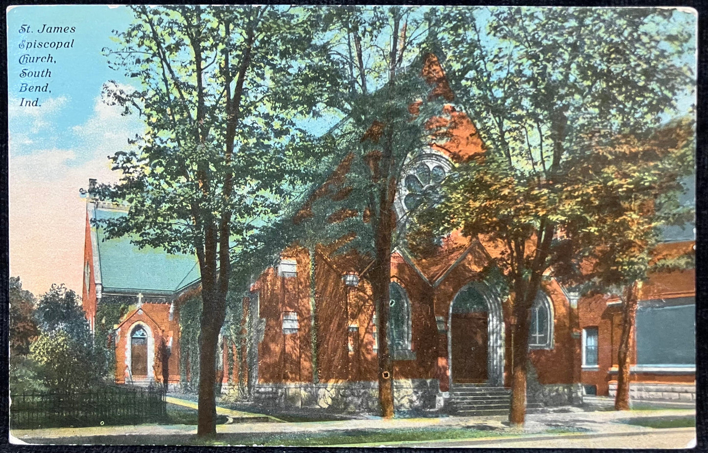 St. James Episcopal Church - South Bend, Ind. - 1910 Postcard