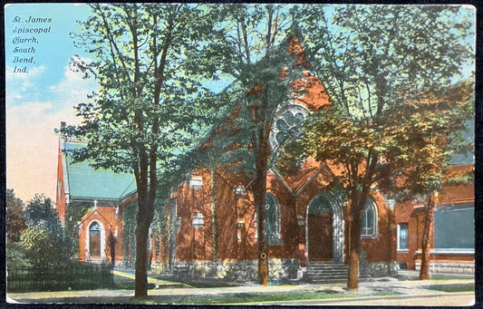 St. James Episcopal Church - South Bend, Ind. - 1910 Postcard