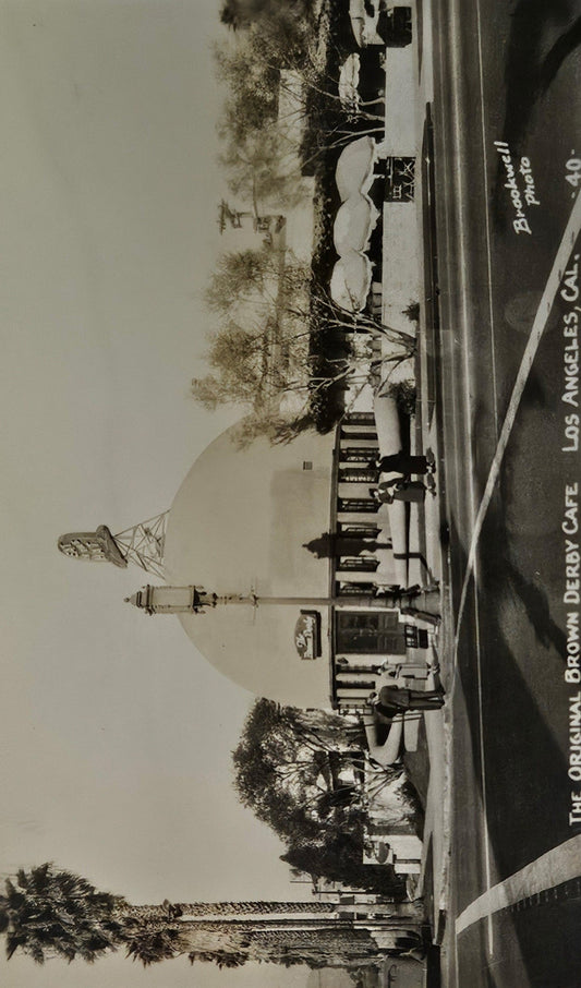 RPPC - The Original Brown Derby Cafe - Los Angeles, California