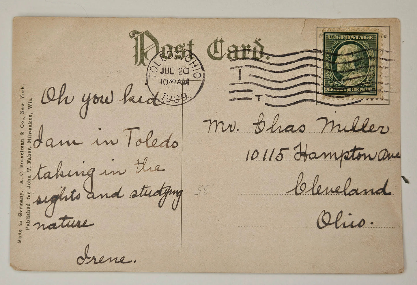 Maumee Bay Postcard, Toledo, Ohio - Vintage Postcard