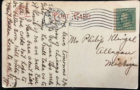 YMCA, South Bend, Indiana - Vintage Church Postcard