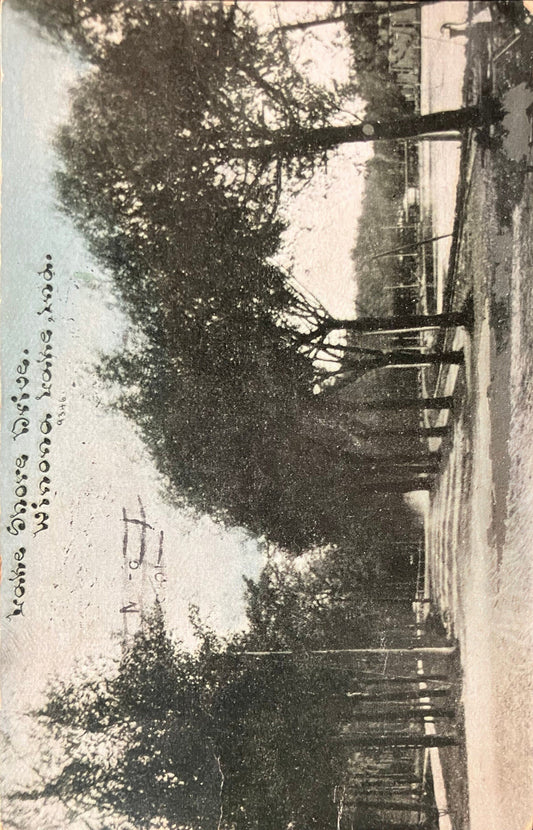 Lake Shore Drive - Winona Lake, Ind. - 1912 Lake Postcard