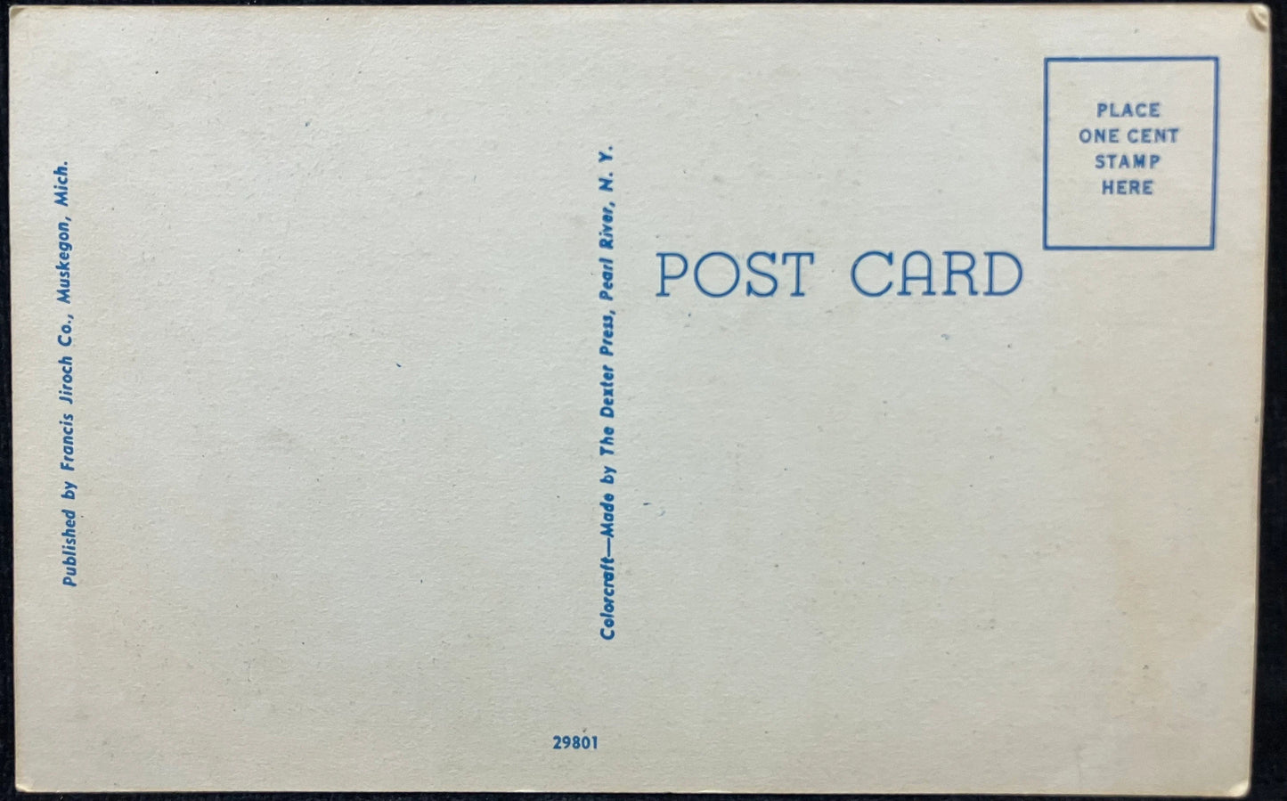 View of Business Section, Muskegon, Michigan - Vintage Hotel Postcard