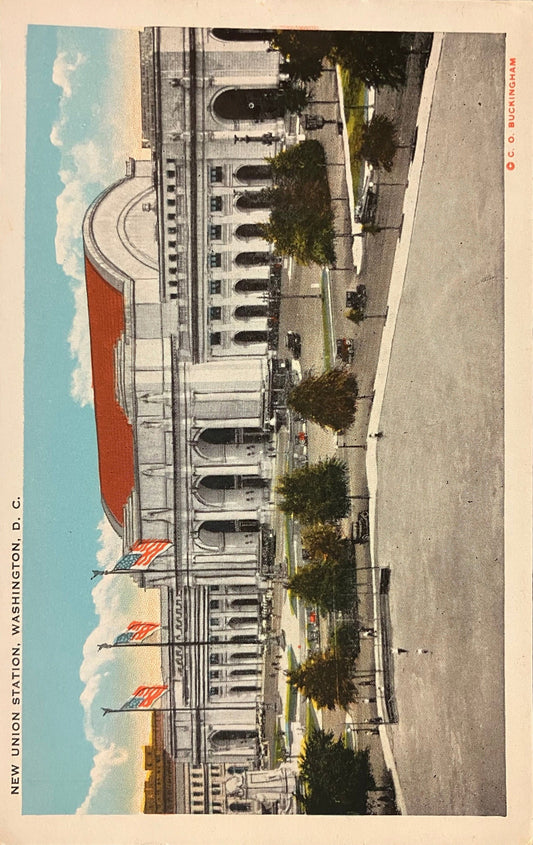 New Union Station, Washington, D. C. - Copright: CO Buckingham - Vintage 1915 Postcard