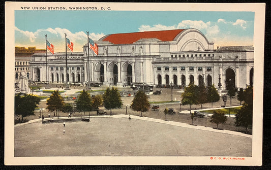 New Union Station, Washington, D. C. - Copright: CO Buckingham - Vintage 1915 Postcard