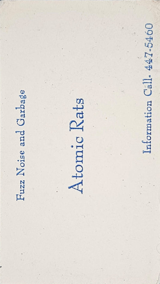 Atomic Rats Business Card - Humorous Ephemera - Funny business card - Business Card for Rats
