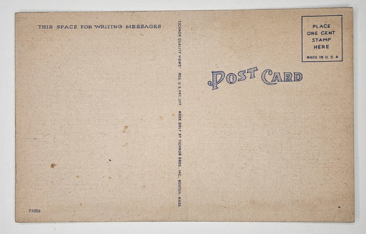 Marine Barracks Headquarters Postcard Saluting Beauty, Paris Island, South Carolina - Vintage Linen 