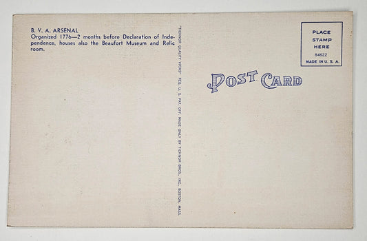 B.V.A. Arsenal Postcard Beaufort South Carolina - Vintage Postcard