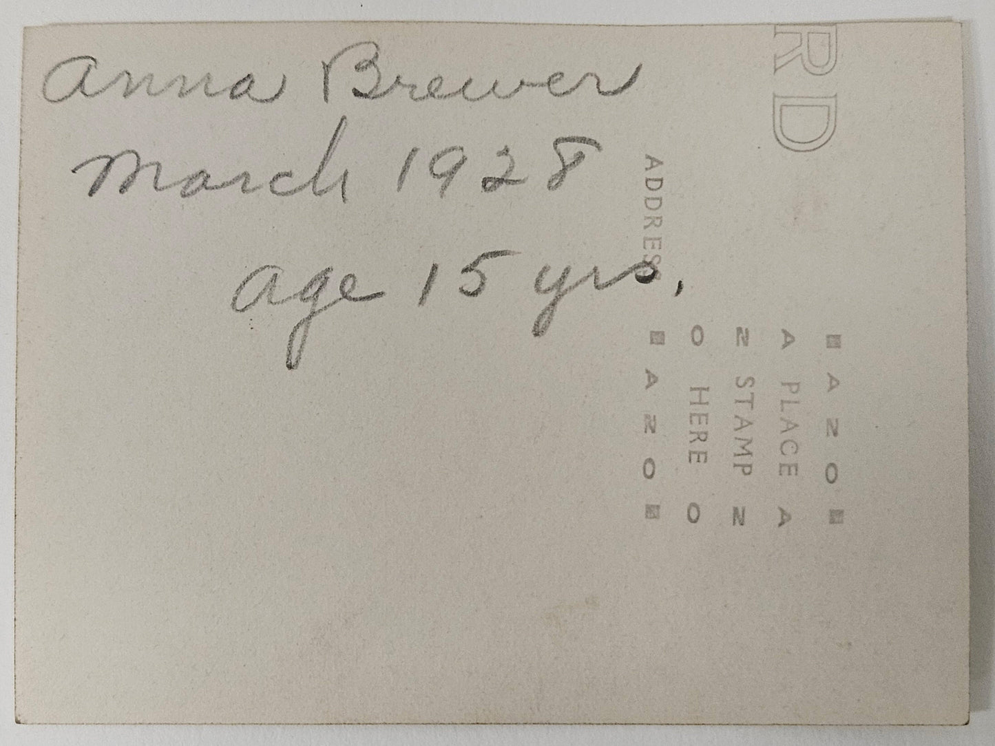 RPPC - 1928 Young Girl "Anna" - Fashionable Fur trimmed Coat -  Short Wavy Hairstyle -Childlike Innocence - Time between WWI and WWII