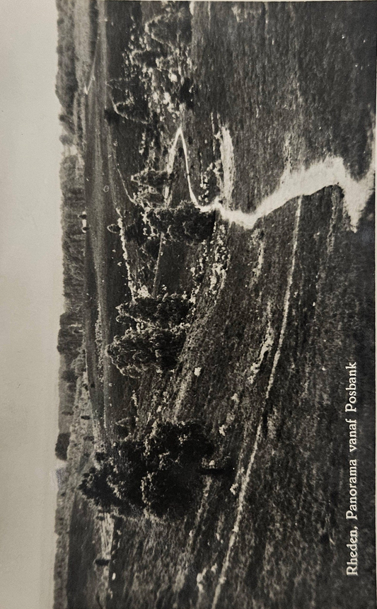RPPC - 1957 Dutch Countryside Rheden Panorama Vanaf Posbank - Scenic Over View in Netherlands Countryside - Pastoral Photo -4 stamps