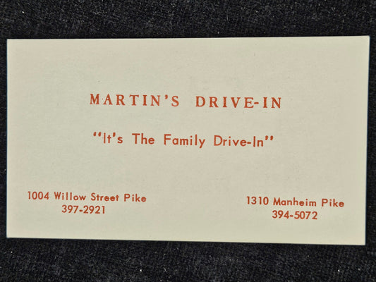 Martin's Drive In "It's The Family Drive-In" - Religious Humor - 1950s Evangelical? Humorous Ephemera