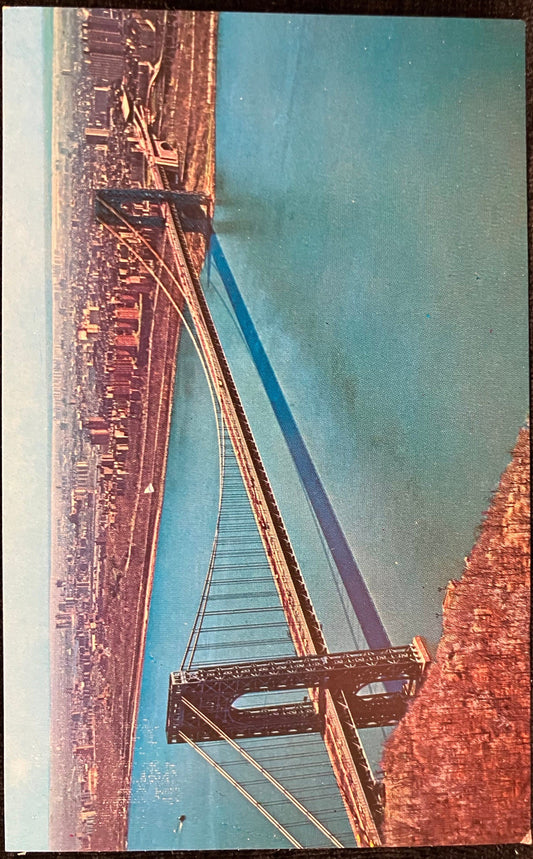 George Washington Bridge over the Hudson River New York, N. Y. - Photo by Don Ceppi - Vintage Bridge Postcard