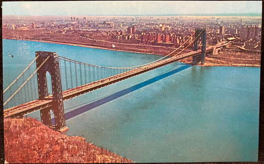 George Washington Bridge over the Hudson River New York, N. Y. - Photo by Don Ceppi - Vintage Bridge Postcard