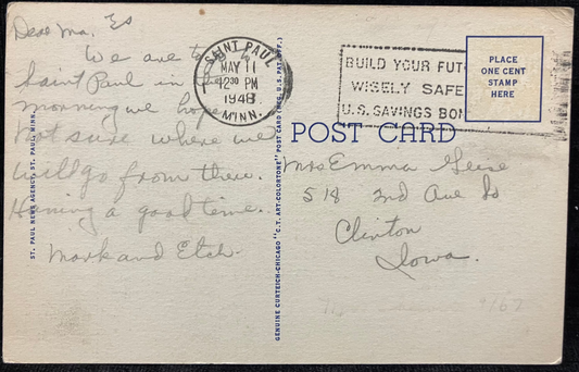 St. Paul Cathedral, St. Paul, Minnesota - Vintage Church Postcard