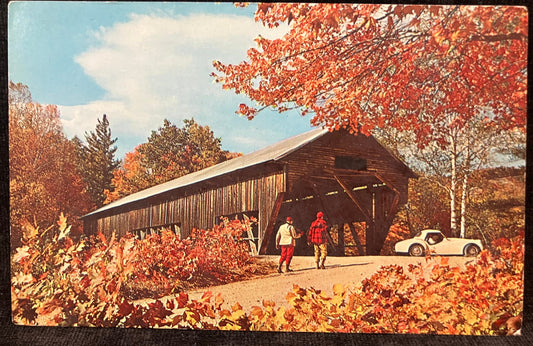 Old Covered Bridge - Photo Ozzie Sweet - Vintage 1960s Bridge Postcard