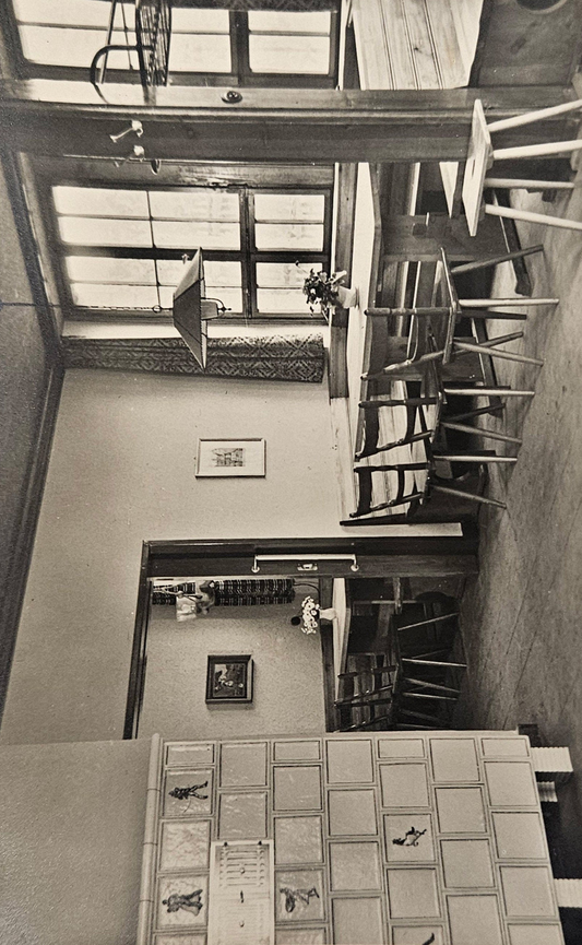 RPPC - German 1950s Youth Hostel Interior Furniture Jugendherberge Erbach Im Odenwald - Germany Black and White Photo Postcard -