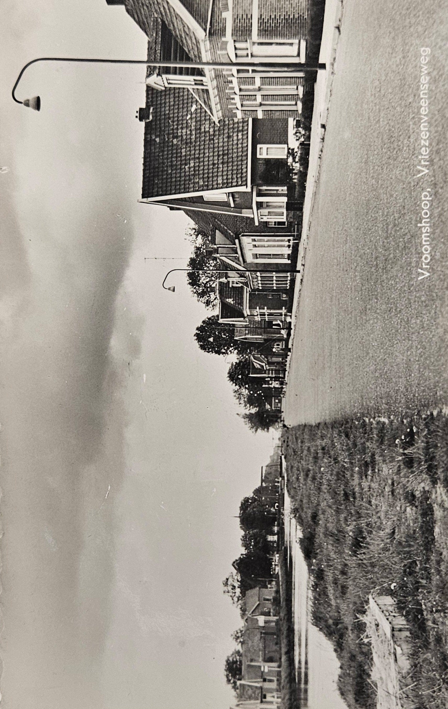 RPPC -  Netherlands Vroomshoop Vriezenveenseweg - Dutch Postcard - 1946 Netherlands Postage Stamps