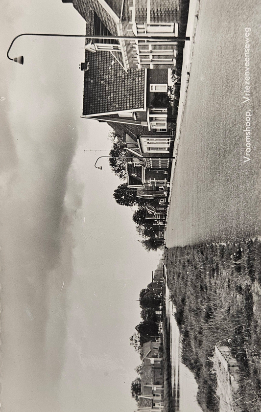 RPPC -  Netherlands Vroomshoop Vriezenveenseweg - Dutch Postcard - 1946 Netherlands Postage Stamps