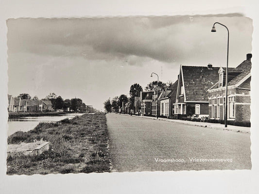 RPPC -  Netherlands Vroomshoop Vriezenveenseweg - Dutch Postcard - 1946 Netherlands Postage Stamps