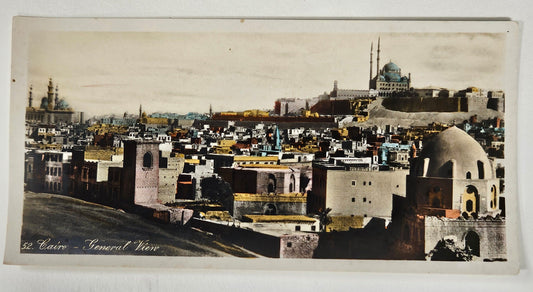 Cairo Egypt General View  - Early 1900s Postcard - RARE hand tinted Egyptian Postcard - Popular Victorian Destination