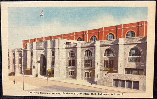 The Fifth Regiment Armory, Baltimore’s Convention Hall, Baltimore, Maryland - Vintage National Guard Postcard