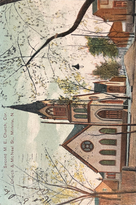 Presbyterian Memorial Church - Dover, N. J. - Made in Germany - 1906 Church Postcard
