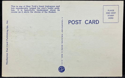 Front: Henry Hudson Parkway and George Washington Bridge, New York City Back: This is one of the New