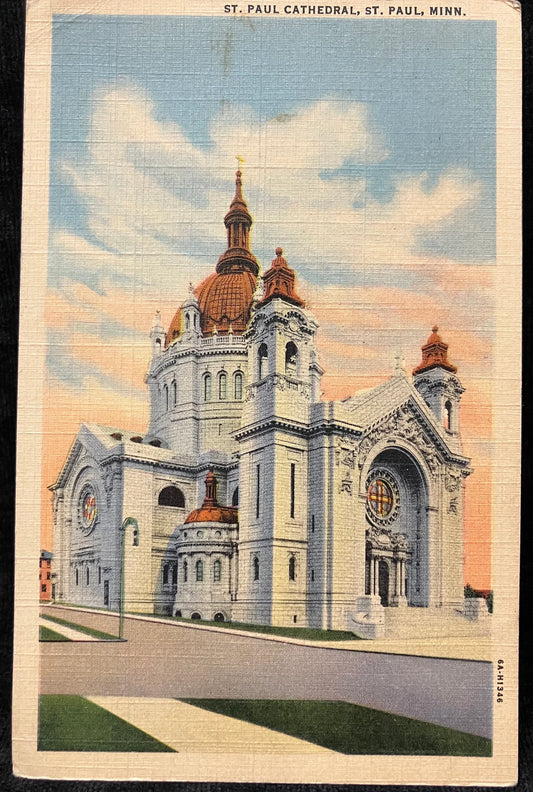 St. Paul Cathedral, St. Paul, Minnesota - Vintage Church Postcard