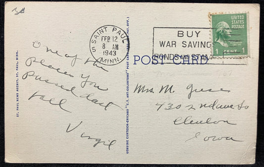 St. Paul Cathedral, St. Paul, Minnesota - Vintage Church Postcard