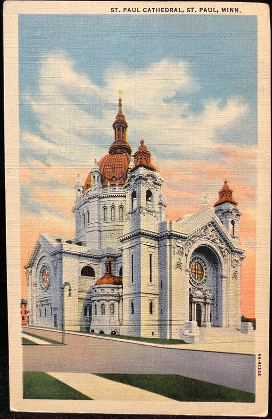 St. Paul Cathedral, St. Paul, Minnesota - Vintage Church Postcard