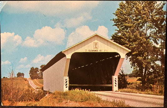 Beam Bridge - Treble County, Ohio - Photo: by Seth Schlotterbeck - Vintage Covered Bridge Postcard