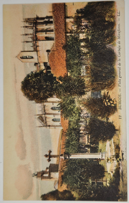 Burgos - Vista General De La Cartuja De Miraflores- Spanish Postcard Miraflores Charterhouse Monastery-