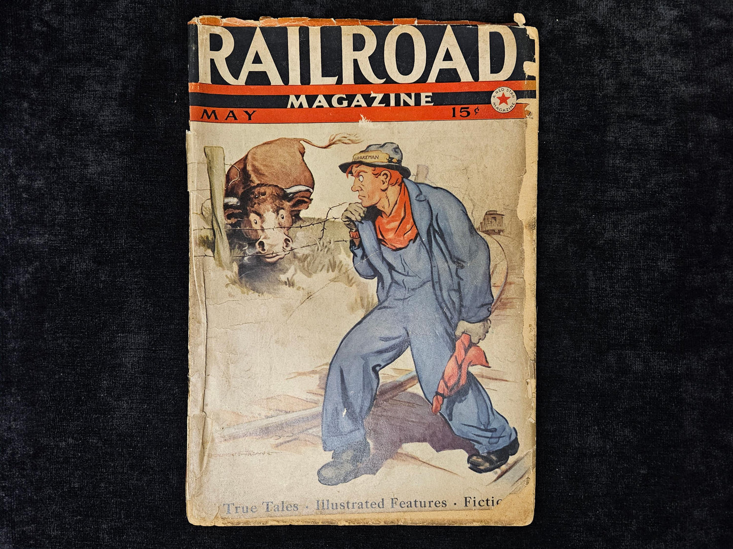 Railroad Magazine May 1938 Issue - Art Pulp Collectable -Rare
