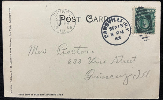 RPPC - Entrance to Poag's Hole - Dansville, New York - 1903 Postcard