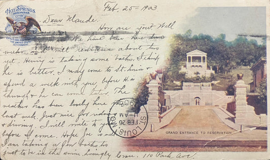 Grand Entrance to Reservation - Vintage Reservation Postcard