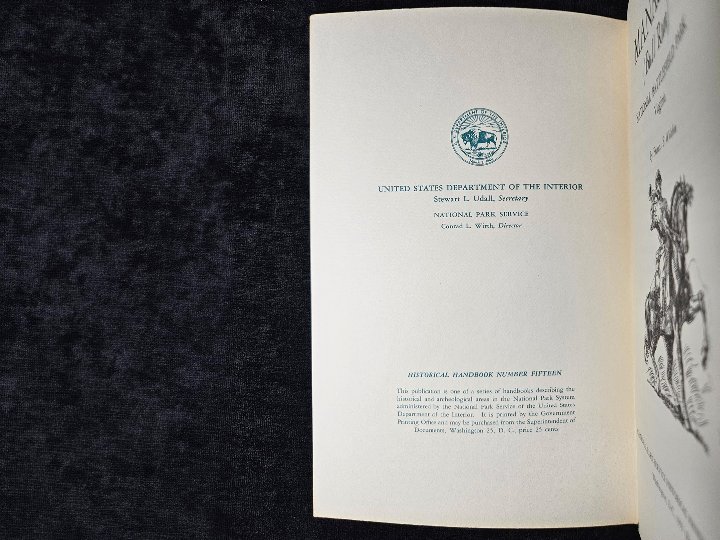 Civil War Memorabilia 1953 Historical Handbook - Manassas Bull Run- National Military Book