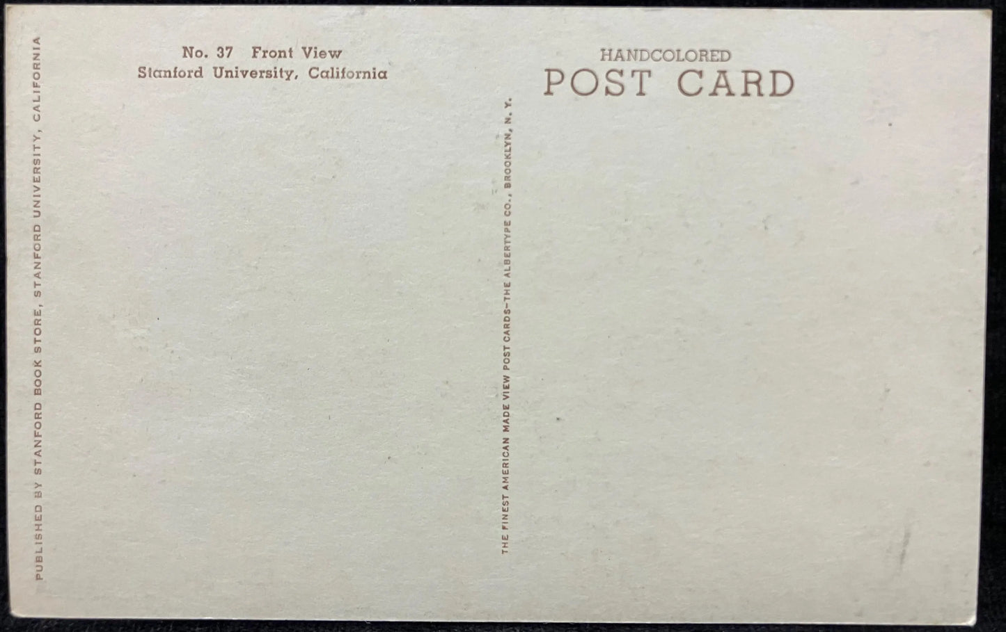Front View of Stanford University, California - Vintage University Postcard